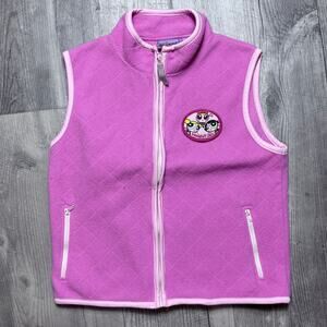 Vintage Powerpuff Girls Fleece Vest Girls Size XL